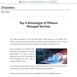 Top 4 Advantages of VMware Managed Services