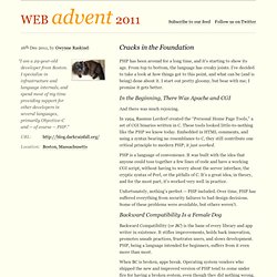 PHP Advent 2011 / Cracks in the Foundation - Vimperator