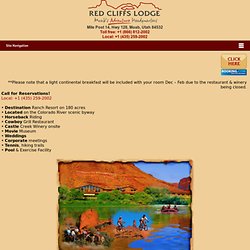 Moab lodging Red Cliffs Adventure Lodge Moab Utah motel,hotel,lodging accommodations in Moab