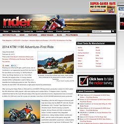 2014 KTM 1190 Adventure