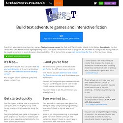 Quest - Make text adventure games without programming