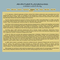Adventure Playgrounds: A Children's World in the City