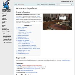 Adventurer Squadrons - Final Fantasy XIV A Realm Reborn Wiki - FFXIV / FF14 ARR Community Wiki and Guide