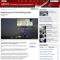 Advert turns air into drinking water