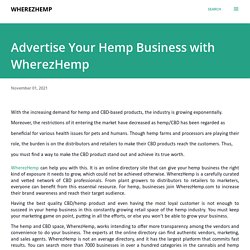 Advertise Your Hemp Business with WherezHemp