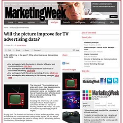 Will the picture improve for TV advertising data?