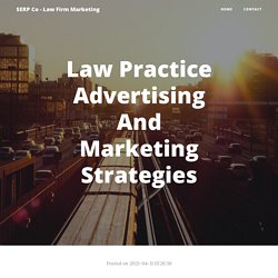 Law Practice Advertising And Marketing Strategies