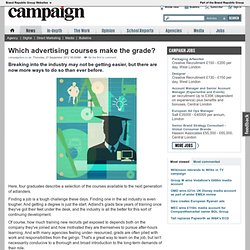 Which advertising courses make the grade?