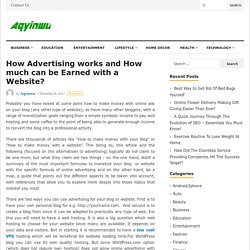 How Advertising works and How much can be Earned with a Website?