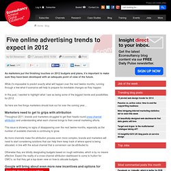 Five online advertising trends to expect in 2012