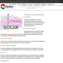 10 Best Pay-Per-Click Advertising Tools - Elysian Digital Services