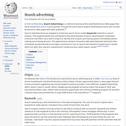 Search engine advertising (SEA) to promote application