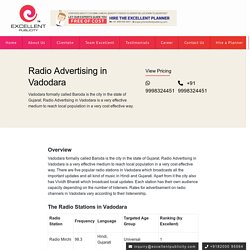 Radio Advertising agency in Vadodara - Excellent Publicity