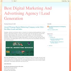 Lead Generation: Award-Winning Digital Marketing Company in the USA