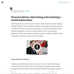 Financial Advisor Advertising and marketing — Useful Information