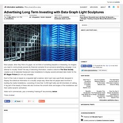 Advertising Long Term Investing with Data Graph Light Sculptures