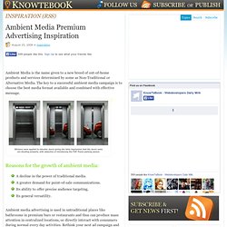 Ambient Media Premium Advertising Inspiration « inspiration « Kn