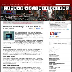 Money in Advertising: TV is Still Killin' it