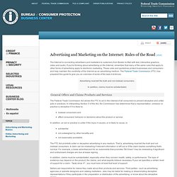 Advertising and Marketing on the Internet: Rules of the Road