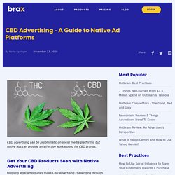 CBD Advertising - A Guide to Native Ad Platforms