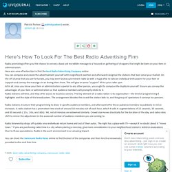 Here’s How To Look For The Best Radio Advertising Firm
