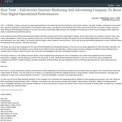 Ilyse Terri – Full-Service Internet Marketing And Advertising Company To Boost Your Digital Operational Performances