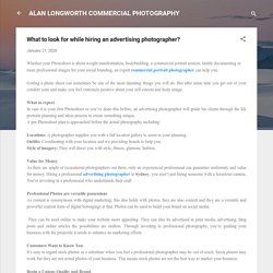 What to look for while hiring an advertising photographer?