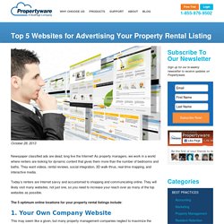 Top 5 Websites for Advertising Your Property Rental Listing