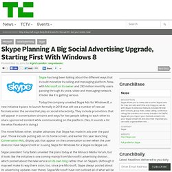 Skype Planning A Big Social Advertising Upgrade, Starting First With Windows 8