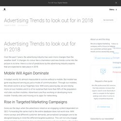 Advertising Trends to look out for in 2018
