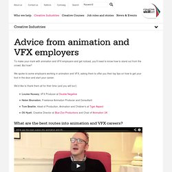 Advice from animation employers