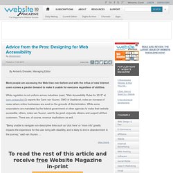 Advice from the Pros: Designing for Web Accessibility