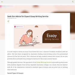 Seek Our Advice for Expert Essay Writing Service