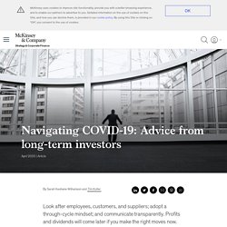 Advice from long-term shareholders about COVID-19