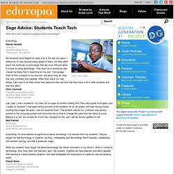 Sage Advice: Students Teach Tech