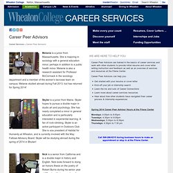 Career Peer Advisors – Career Services