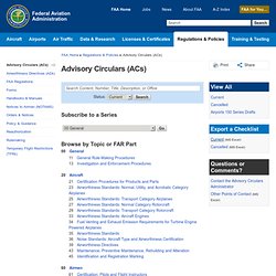 Advisory Circulars (ACs)