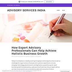 How Expert Advisory Professionals Can Help Achieve Holistic Business Growth