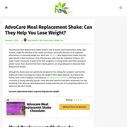 AdvoCare Meal Replacement Shake: Can They Help You Lose Weight? - Health Energy Guru