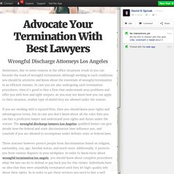 Advocate Your Termination With Best Lawyers