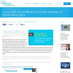 Using B2B Social Media to Create a Nation of Brand Advocates