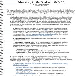 Advocating for the Student with FASD