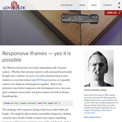 Responsive Iframes — yes it is possible