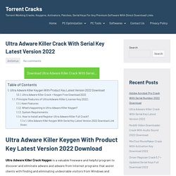 Ultra Adware Killer Keygen 9.8.0.0 With Serial Key Latest Version 2022