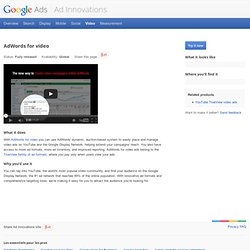 AdWords for video – Ad Innovations – Google Ads