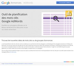 AdWords : outil de prévision du trafic