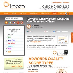 AdWords Quality Score Types And How To Improve Them