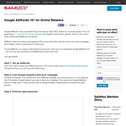 Google AdWords 101 for Online Retailers