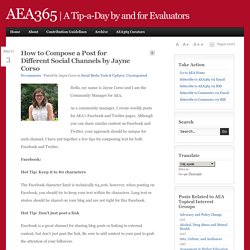 AEA365 - American Evaluation Association - Post a day by and for evaluators