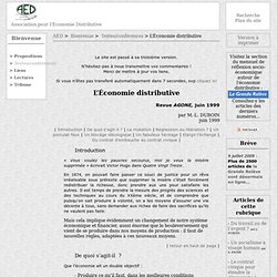 AED - L'Économie distributive